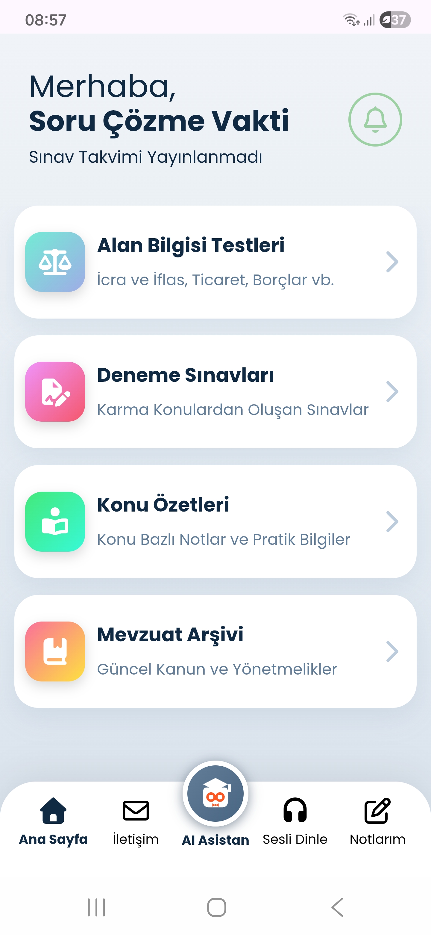 Uygulama Ana Ekranı